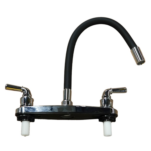 [20697] MEZCLADOR LAVAPLATOS FLEXIBLE ALETA 8" CROMADO UDUKE  (HT2169)