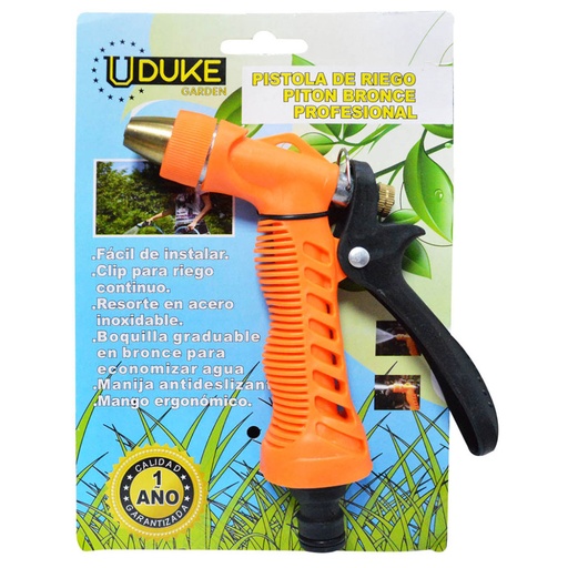 [1390] PISTOLA MANGUERA PITON FINA NARANJA UDUKE (HT20244-HT40063)