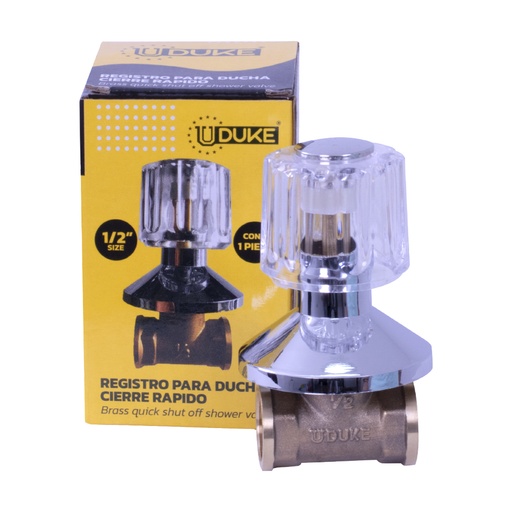 [13593] REGISTRO DUCHA 1/2 POMO CIERRE RAPIDO UDUKE (HT1227)