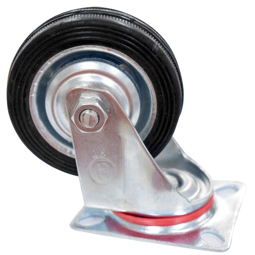 [1665] RODACHINES 3 PLANO NEGRO CAUCHO CON RIN 75MM 50KG (INDIVIDUAL) (HT40242)