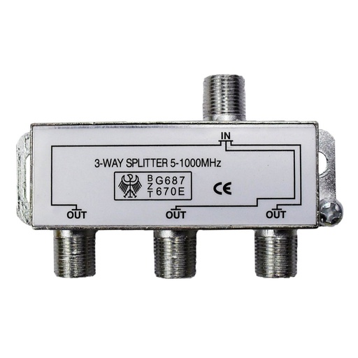 [774] SPLITTER TV FINO X 3 SALIDAS UDUKE (5-1000 MHZ) (ESPLITER) (HT30288)(HT90150)