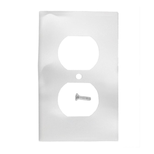 [4844K] TAPA PLASTICA TOMA DOBLE BLANCA T/L RETIE PQT X 2 UDUKE