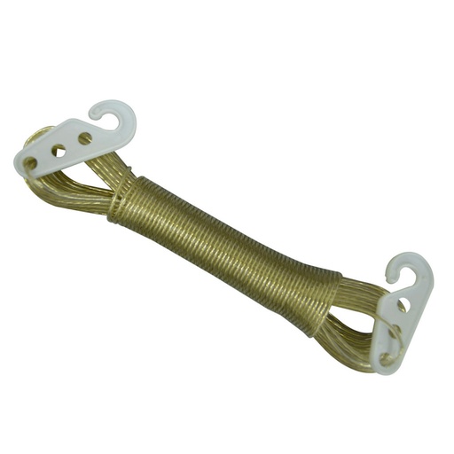 [11975] TENDEDERO DE ROPA 20 MTS FLEXIBLE CON GANCHO PLASTICO UDUKE (HT80405)