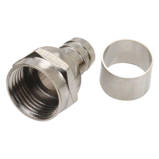 [1699K] TERMINAL COAXIAL ANILLO RG6 PQT X 5 UDUKE