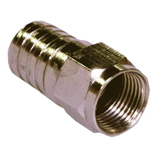 [3205K] TERMINAL COAXIAL CROMADA SILICONADA RG 56 PQT X 5 UDUKE
