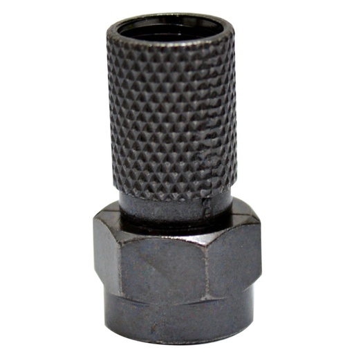 [12280] TERMINAL COAXIAL ROSCA FINA RG6 GRIS MATE UDUKE (HT90157)