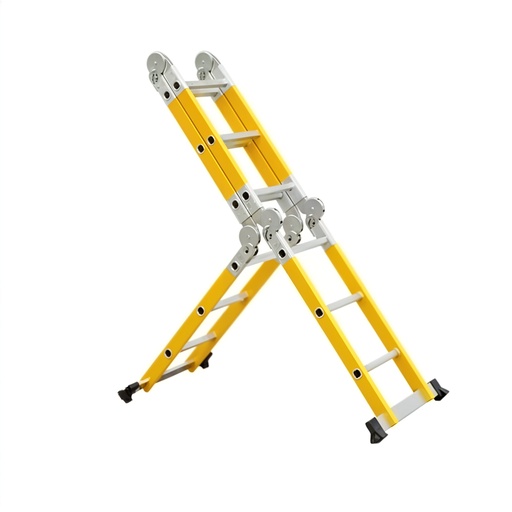 [21318] ESCALERA MULTIPOSICIONES EN FIBRA DE VIDRIO  12 PELDAÑOS UDUKE SIN PLATAFORMA (3.6MTRS)(150KLS)(HT3179)