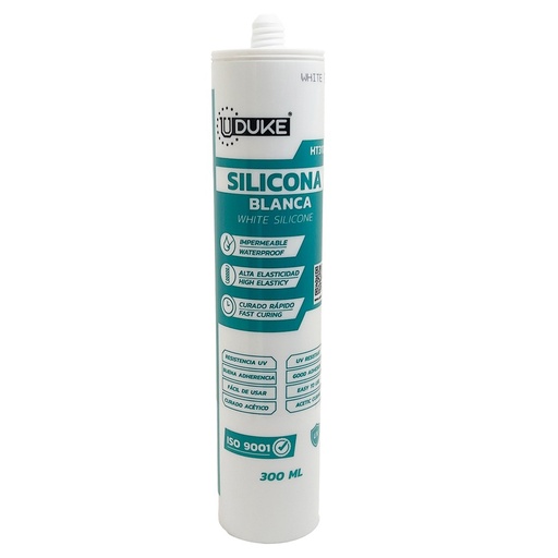 [21348] SILICONA TUBO BLANCA 300ML ANTIHONGOS UDUKE (HT3112)