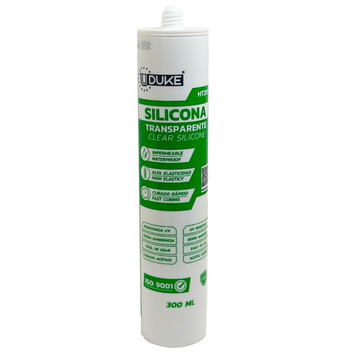 [21349] SILICONA TUBO TRANSPARENTE 300ML ANTIHONGOS UDUKE (HT3111)