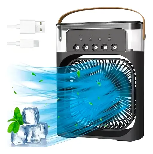 [21731] VENTILADOR RECARGABLE CON HUMIFICADOR UDUKE (HT3314)