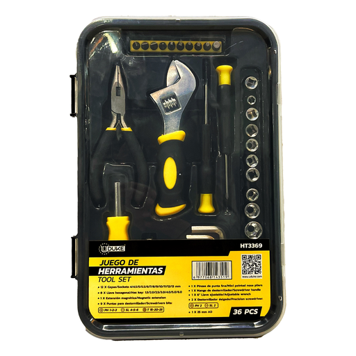 [21756] JUEGO DE HERRAMIENTAS 36 PZS UDUKE  (HT3369)